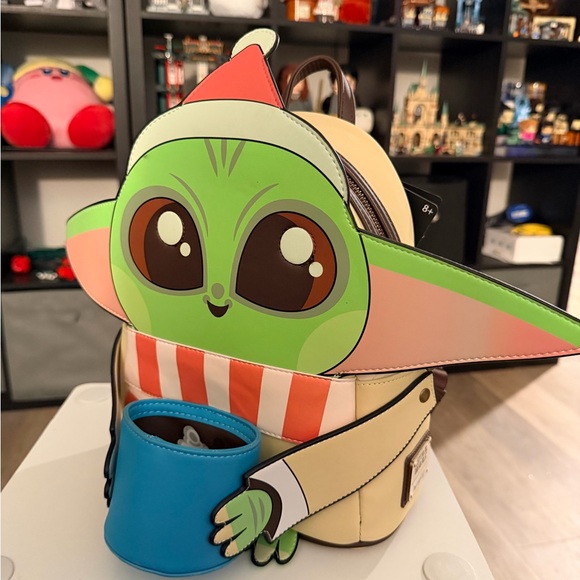 Loungefly Star Wars The Mandalorian The Child with Mug Holiday Mini Backpack - Picture 2 of 10